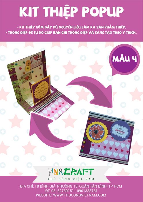 Kit thiệp popup mẫu 4